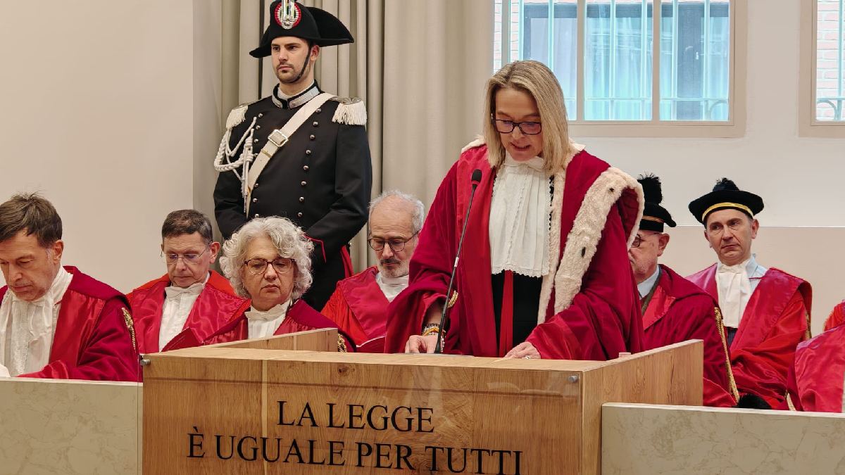 Cerimônia de abertura do Ano Judiciário, realizada nesta sexta-feira (29), em Veneza, no Vêneto.