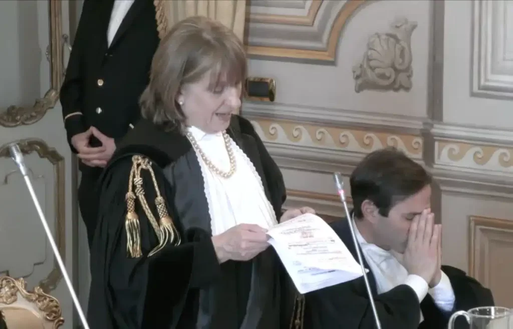 A advogada Monica Lis Restanio durante a sua sustentação oral