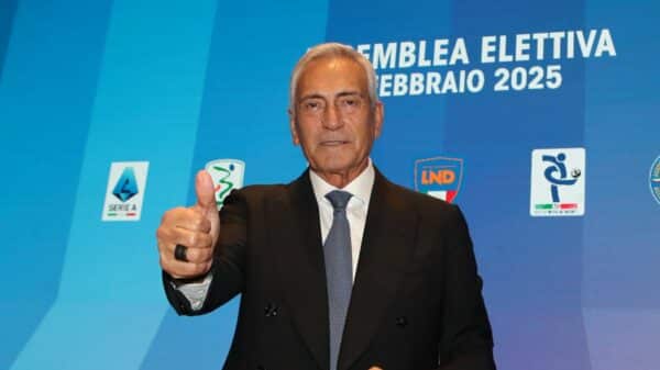 Gabriele Gravina: presidente da Federação Italiana de Futebol (FIGC). Governo quer a sua cabeça.