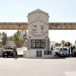 Entrada da base aérea da Marinha dos EUA em Sigonella, na Sicília