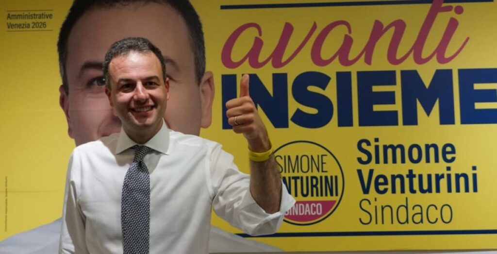 Simone Venturini, eleito prefeito de Veneza