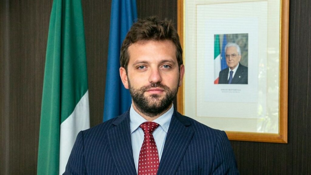 Valerio Caruso durante evento da comunidade italiana no Rio Grande do Sul. O cônsul-geral encerra sua missão de quatro anos à frente do Consulado-Geral da Itália em Porto Alegre.