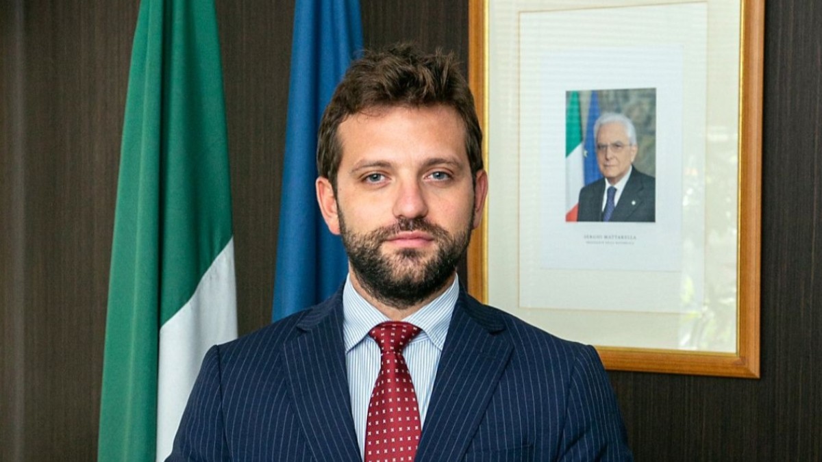 Valerio Caruso durante evento da comunidade italiana no Rio Grande do Sul. O cônsul-geral encerra sua missão de quatro anos à frente do Consulado-Geral da Itália em Porto Alegre.