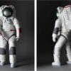 O traje espacial AxEMU, desenvolvido pela Prada para a Axiom Space, apresentado em Nova York em 7 de junho de 2026. Foto: Divulgação / Axiom Space e Prada.