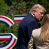 Giorgia Meloni, premier da Itália, durante o G7 na França, em junho de 2026, antes da troca pública de acusações com Donald Trump.