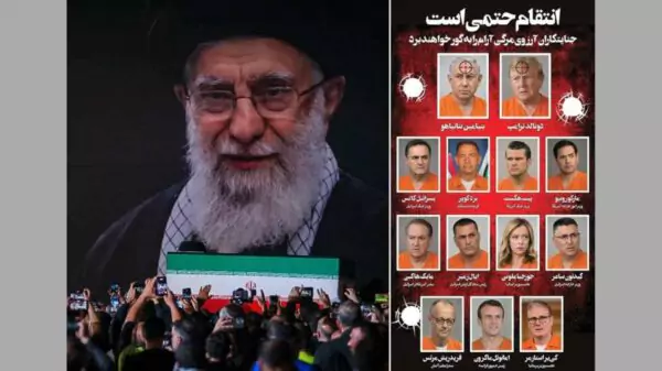 A primeira-ministra da Itália, Giorgia Meloni, apareceu com uniforme laranja de detenta em uma espécie de “lista negra” publicada pelo jornal iraniano Hamshari.