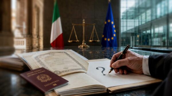 A Corte Constitucional italiana enviou à Justiça da União Europeia a discussão sobre a Lei Tajani e a própria natureza da cidadania iure sanguinis | Imagem gerada por IA