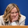 Giorgia Meloni durante coletiva de imprensa em Roma