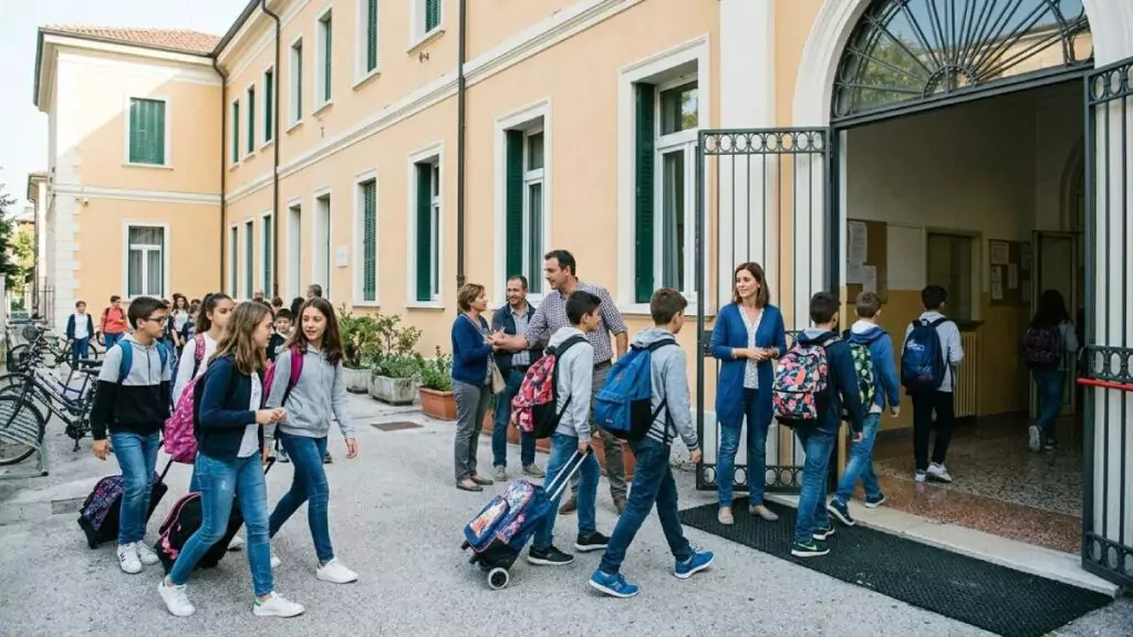 Estudantes em escola na Itália; calendário varia conforme a região | Foto: News Istruzione