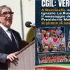 Dirigentes da CGIL viram as costas para La Russa em cerimônia de Marcinelle