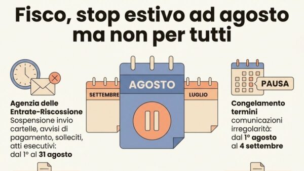 Fisco italiano suspende envio de notificações em agosto, mas há exceções