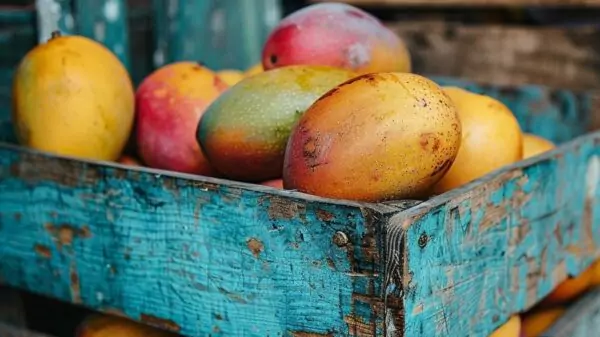 Mangas produzidas na Sicília, onde o cultivo de frutas tropicais vem ganhando espaço nos últimos anos.