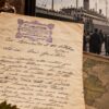 Carta de Amedeo Lucchesi aos pais, escrita em São Bernardo em 1913, em composição que remete à travessia entre Itália e Brasil | Foto: reprodução/montagem ilustrativa