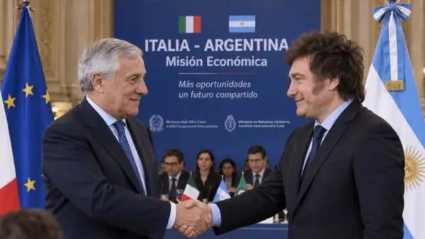 Antonio Tajani e Javier Milei