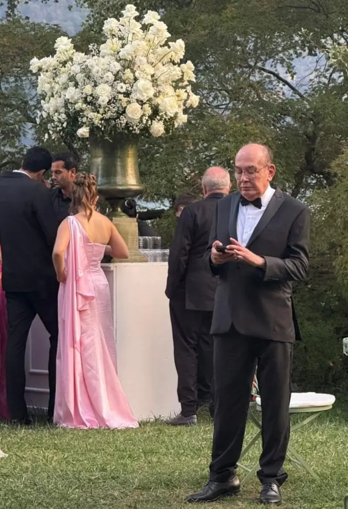 Gilmar Mendes durante o casamento da filha de Marcos Molina, controlador da Marfrig e amigo de longa data do ministro, no Lago di Como, na Itália | Foto: Reprodução