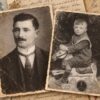 Antonio Ghinato e o filho, Gilberto Bellettato, em imagens preservadas pelo Archivio Diaristico Nazionale. Antonio deixou a Itália em 1908 e só viu o rosto do menino anos depois, por fotografia, já em São Paulo | Montagem: Italianismo com imagens do acervo da Fondazione Archivio Diaristico Nazionale / Italiani all'estero, I diari raccontano
