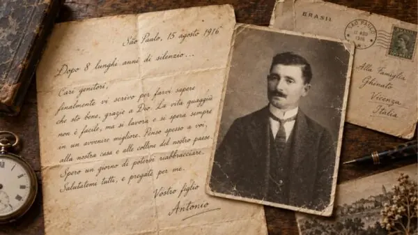 Nova série dominical recupera cartas enviadas por italianos aos parentes que ficaram na Itália, com manuscritos, transcrições e histórias preservadas por mais de um século