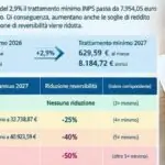 Pensão por morte na Itália muda em 2027 com reajuste de aposentadorias