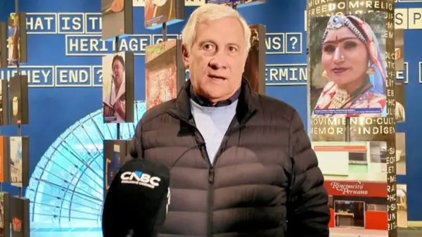 Antonio Tajani durante missão oficial no Brasil. Vice-premiê rejeitou a possibilidade de ampliar novamente o acesso à cidadania italiana por descendência | Times Brasil e Class CNBC Italia