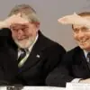 O presidente Luiz Inácio Lula da Silva e o então primeiro-ministro italiano Silvio Berlusconi durante encontro em São Paulo | Foto: Reuters