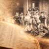Montagem ilustrativa reúne imigrantes italianos, registros antigos de nascimento e documentos históricos, elementos que ajudam a reconstruir a origem e as transformações dos sobrenomes no Brasil. | Imagem: Montagem/Italianismo, com auxílio de IA